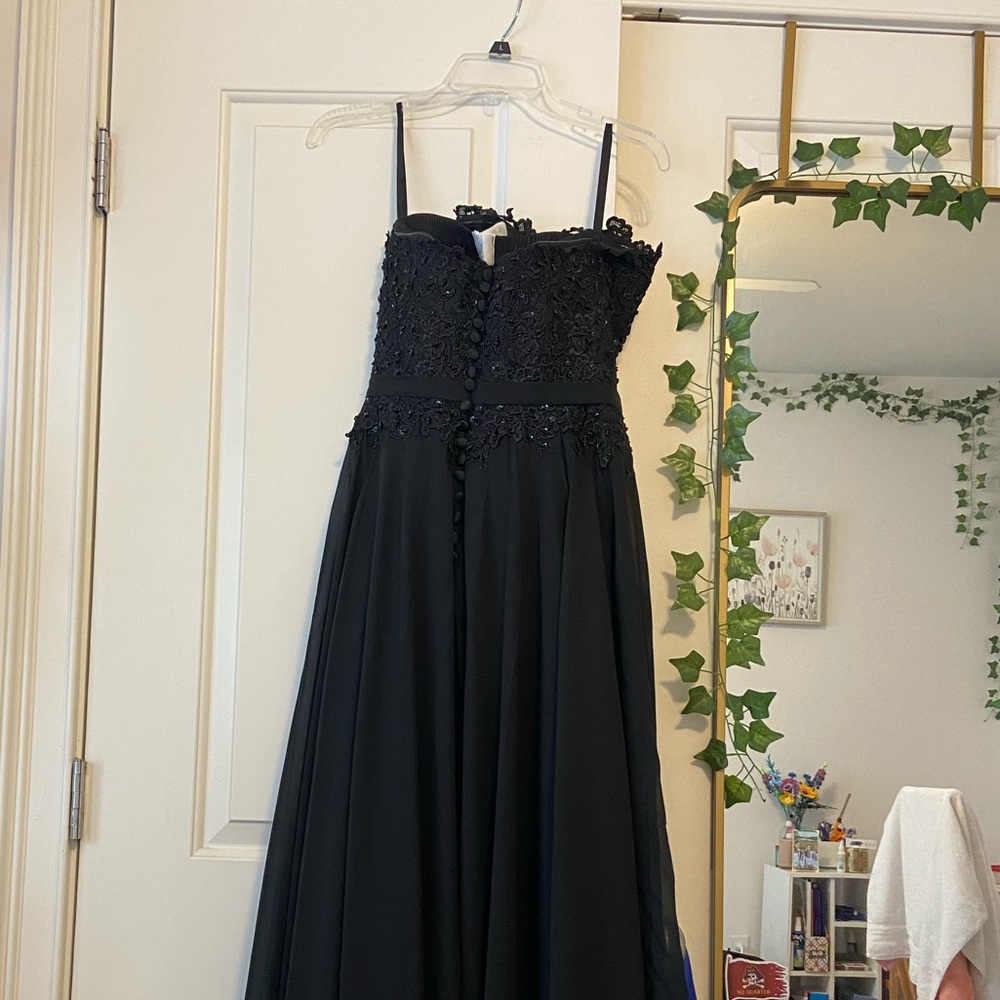 Stacees, Black strapless A-line prom dress (Brand new, unworn) - Picture 4 of 6